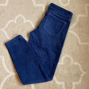 J. Crew Toothpick navy corduroy pants